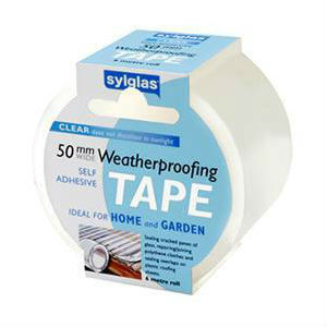 Syglas Clear Weatherproofing Tape - 50mm wide x 6metres