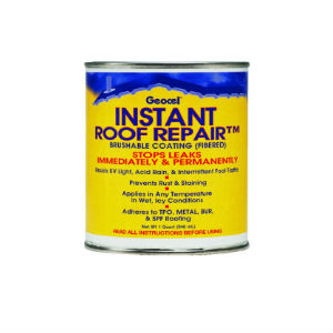 Geocel Instant Roof Repair Brushable Coating, (Fibered) 1 qt, Clear