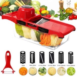 6 in 1 Mandoline Fruit and Vegetable Slicer Cutter Shredder and Grater